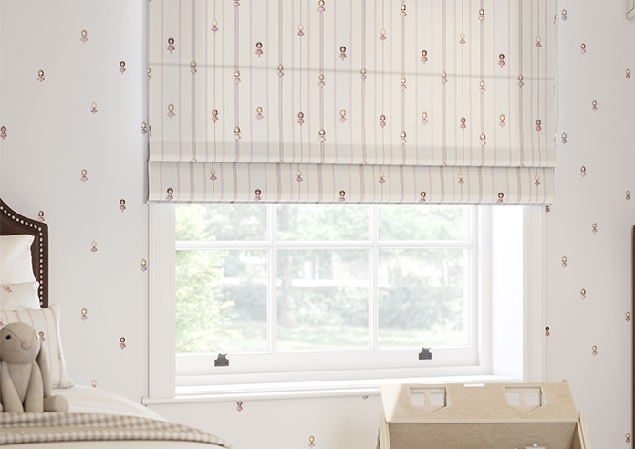 Fairy Cakes, Fairy Stripe Sponge - Twist&Fit Roman Blind - Image 5